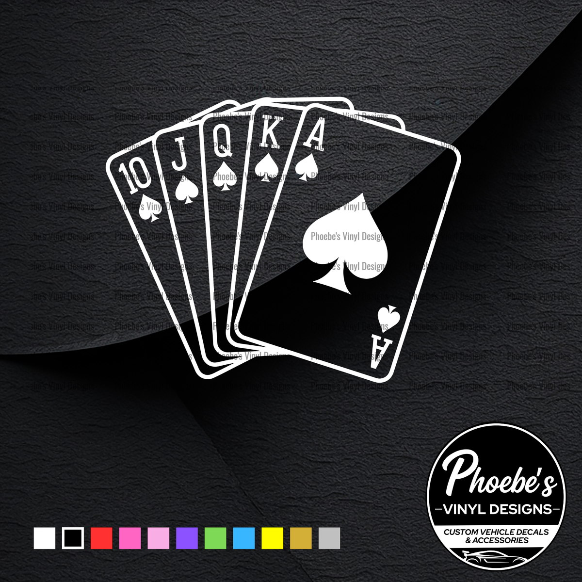 Royal Flush Playing Cards Sticker/Decal