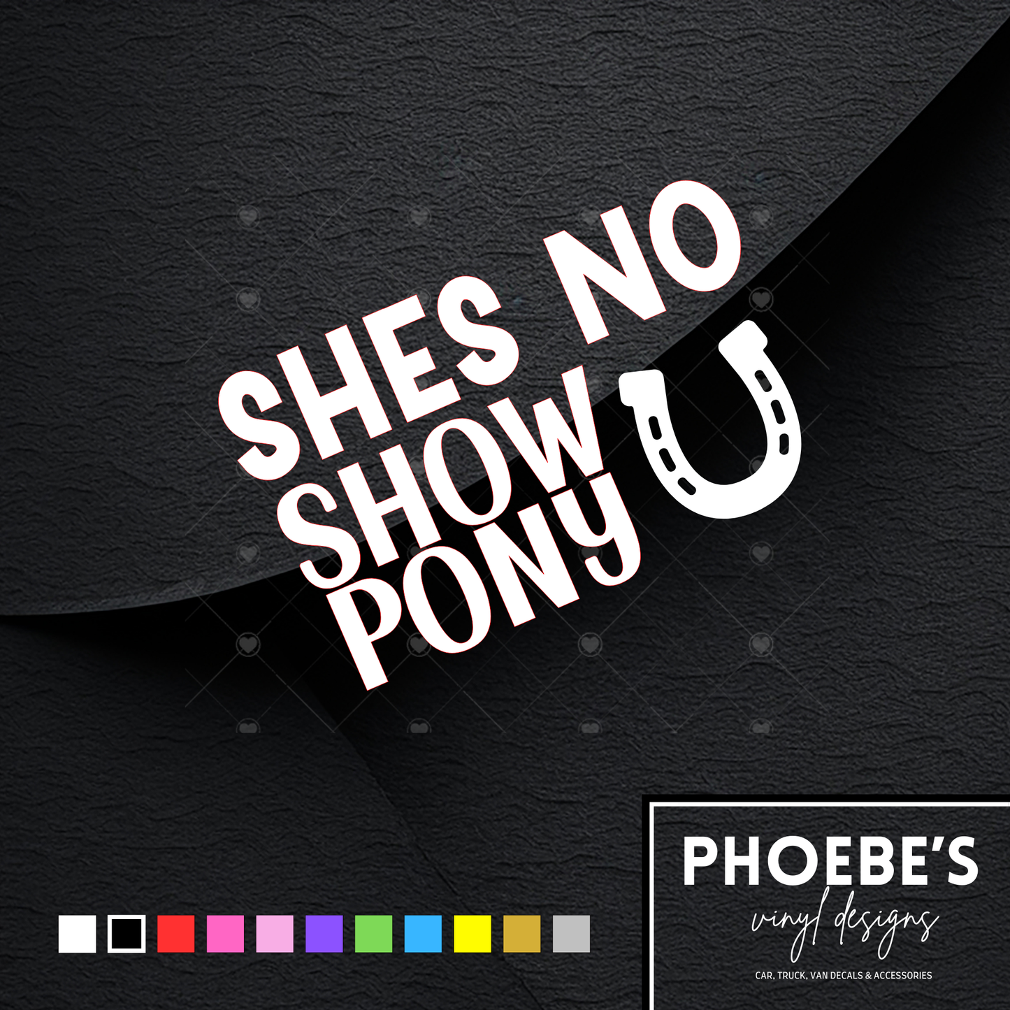 She's no show pony sticker/decal
