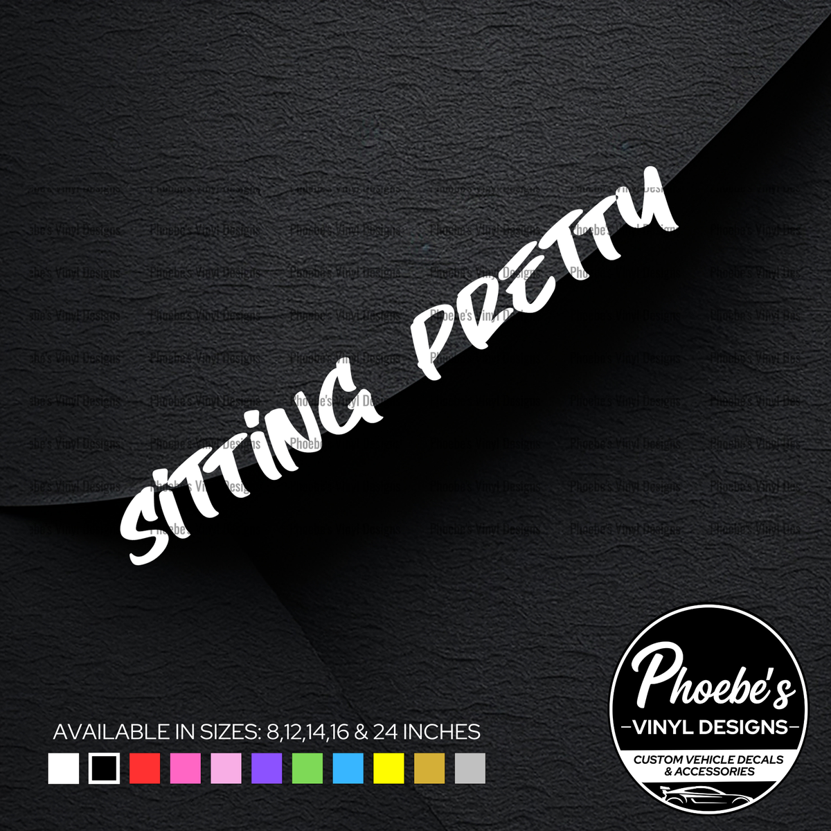 Sitting pretty sticker/decal