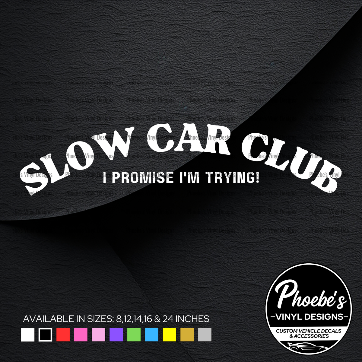 Slow Car Club Sticker/Decal