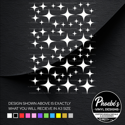Sparkles A3 sized decal/sticker