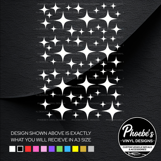 Sparkles A3 sized decal/sticker