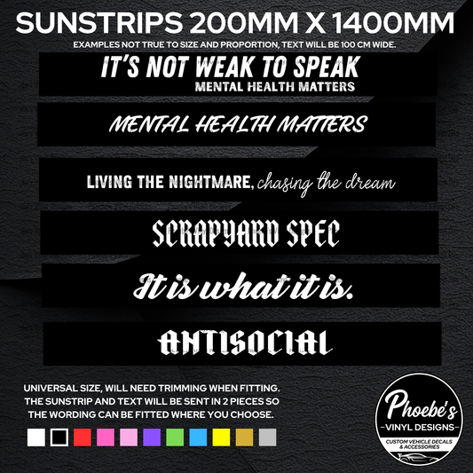Sunstrips 200mm x 1400mm