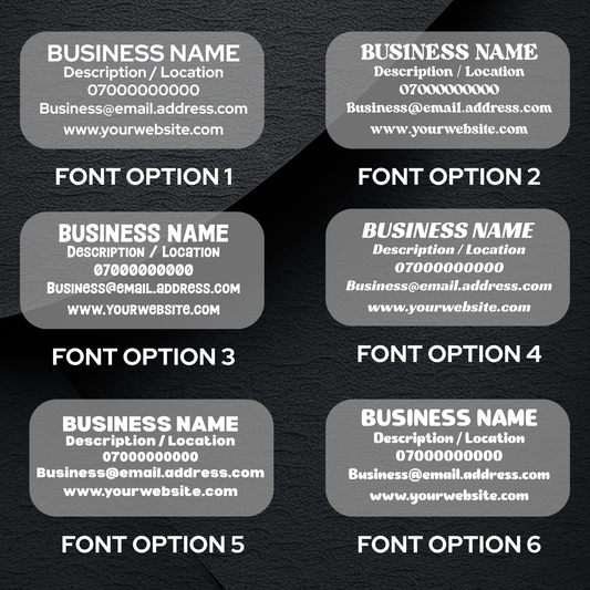 Vehicle Business Decals Fully Customisable