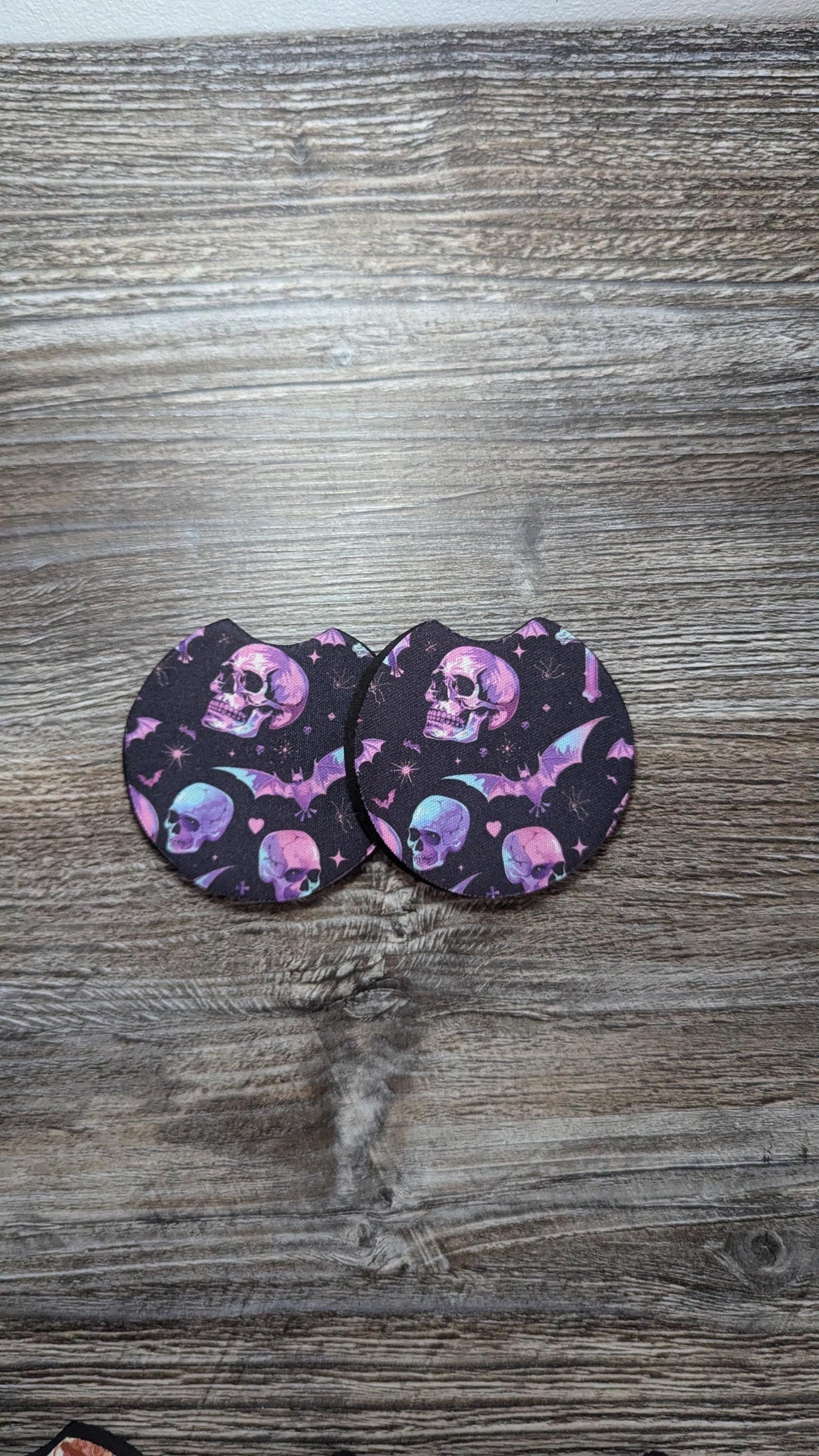 Cute Patterned 2pc Car Cup Holder Coasters