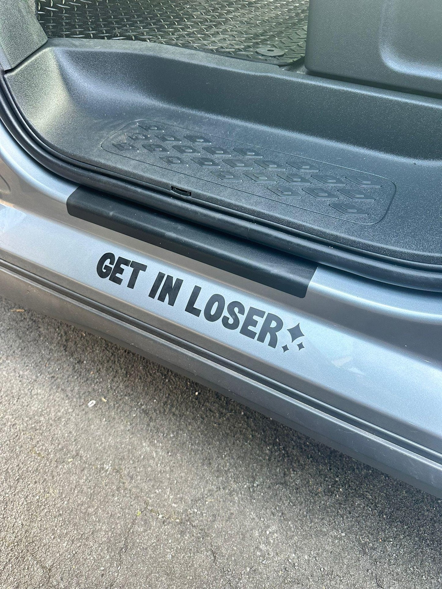 Get In Loser Car Vinyl Decal, Waterproof Car or Van Mirror Sticker, Funny Gift or Custom Car Bumper