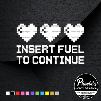 Insert Fuel Sticker/Decal