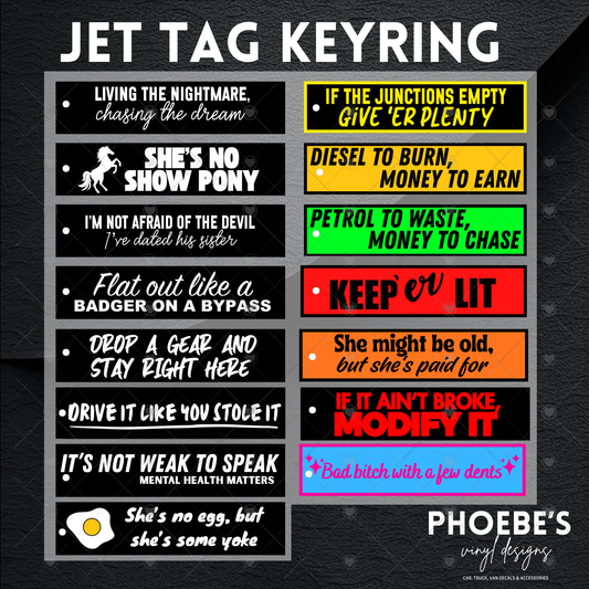 Woven Jet Tag Keyrings Keychains