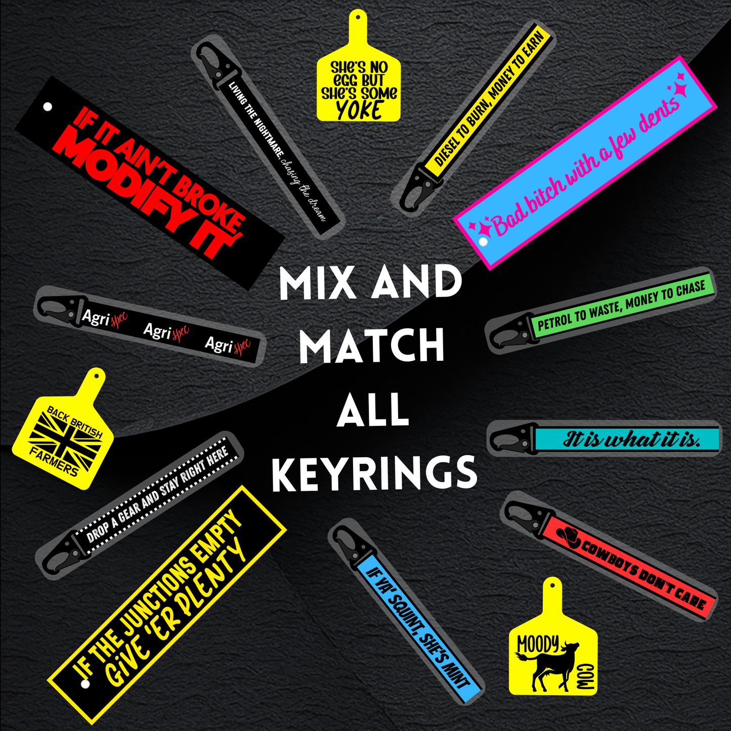 Mix and match all keyrings