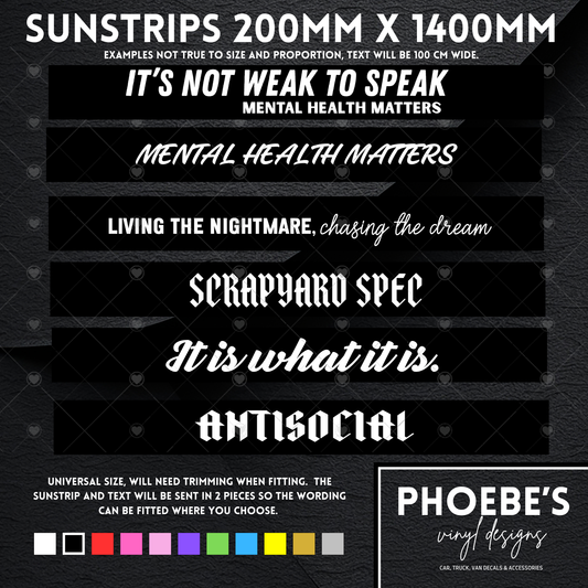 Sunstrips 200mm x 1400mm