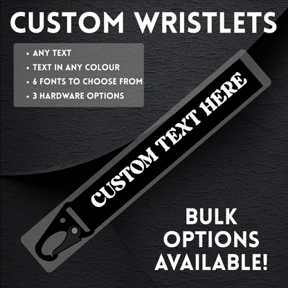 Custom Text Wristlets
