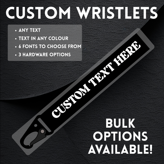 Custom Text Wristlets